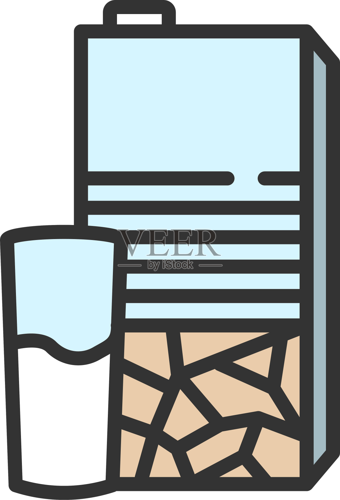 牛奶色描设计元素图片