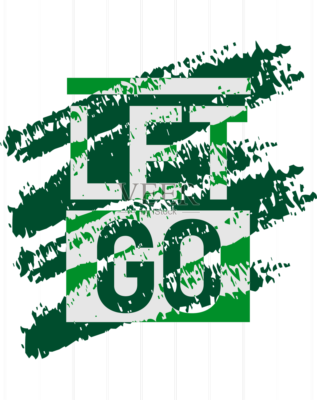 放开动机笔画字体设计设计元素图片