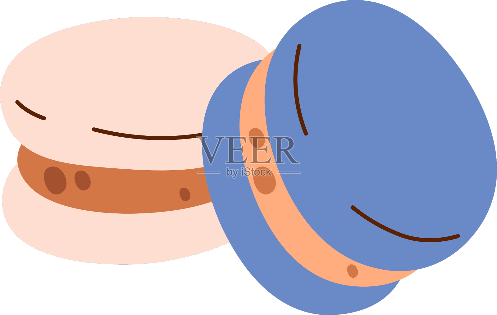 马卡龙小蛋糕设计元素图片