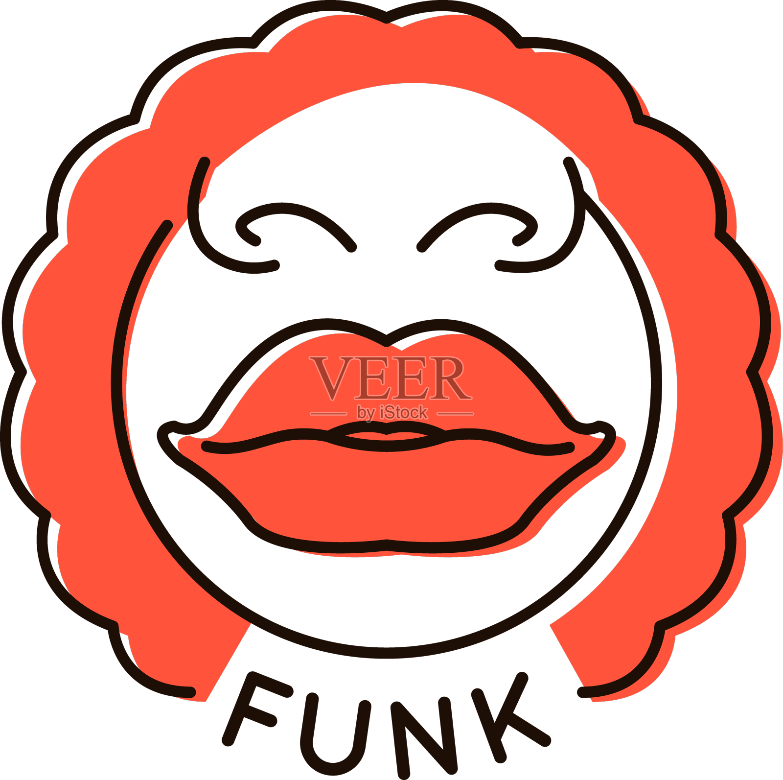 嘴唇放克音乐的象征设计元素图片