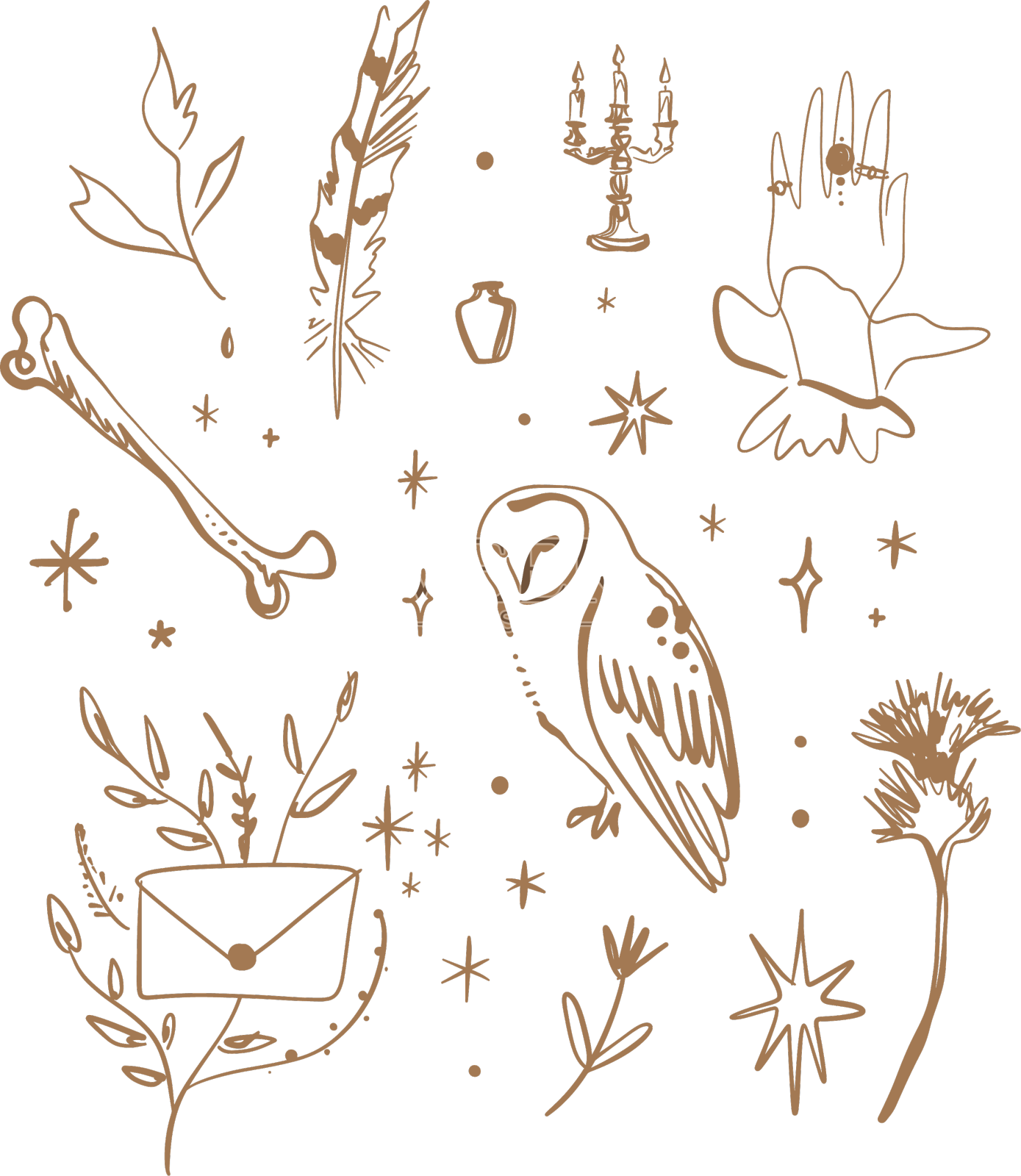 魔法学校黑学院线艺术设计元素图片