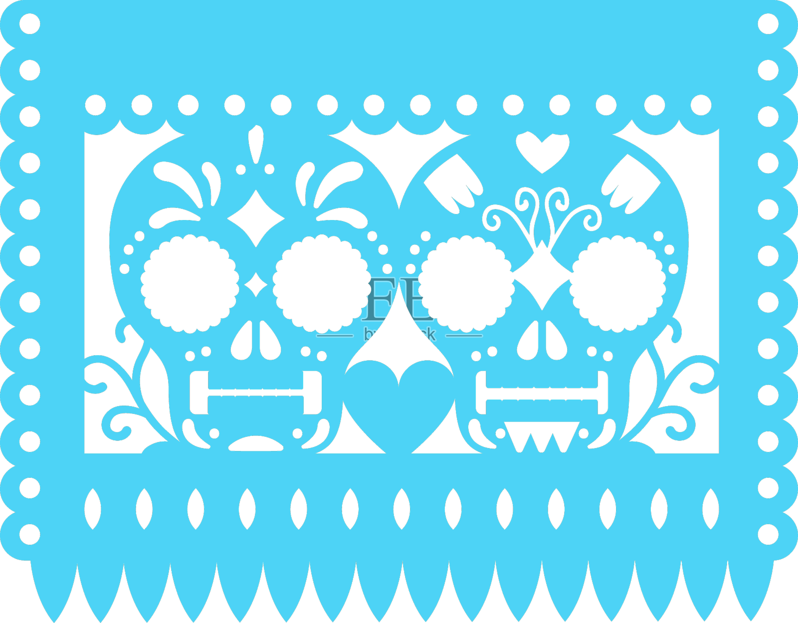 墨西哥骷髅旗设计元素图片