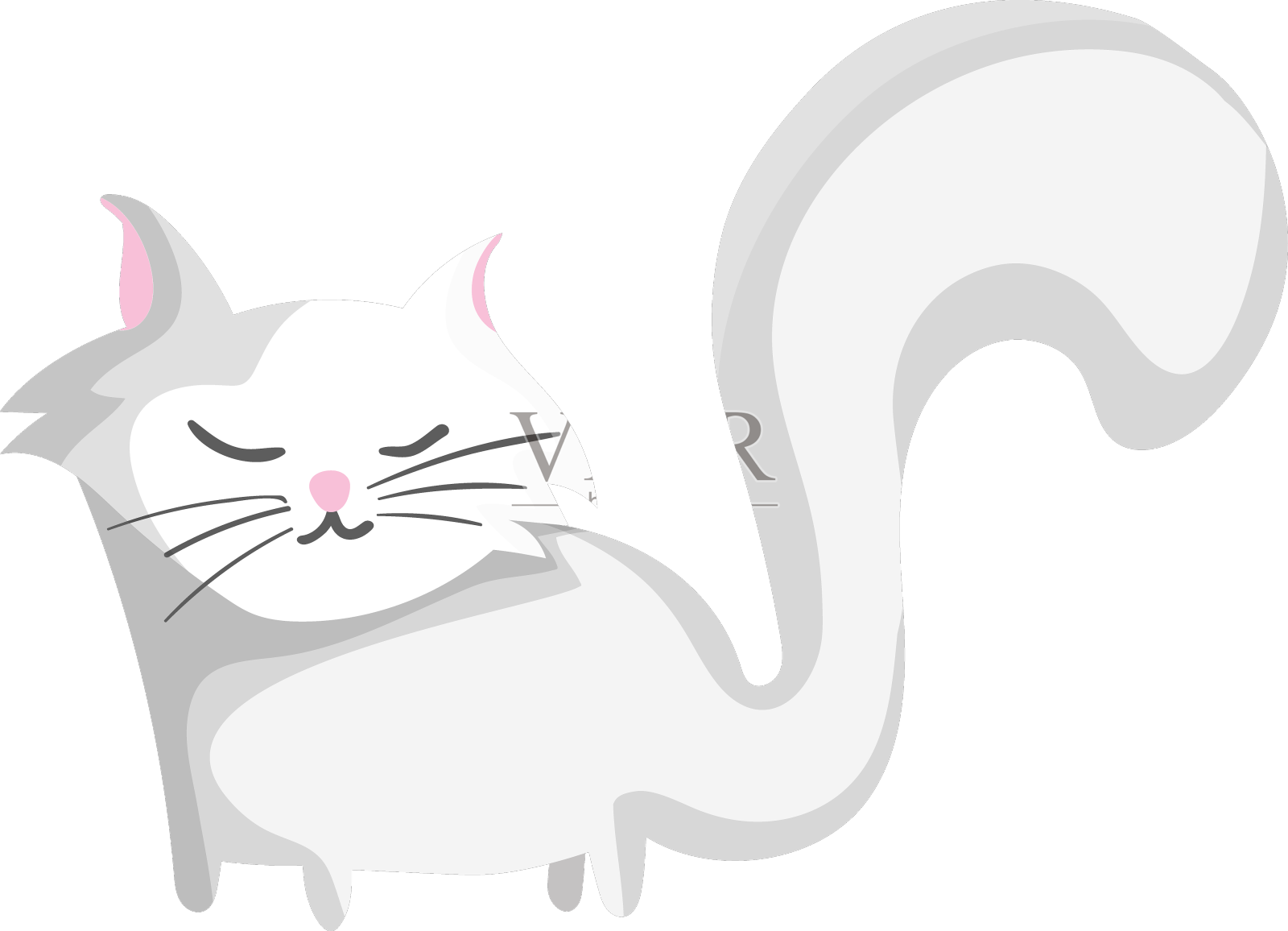 长尾猫设计元素图片