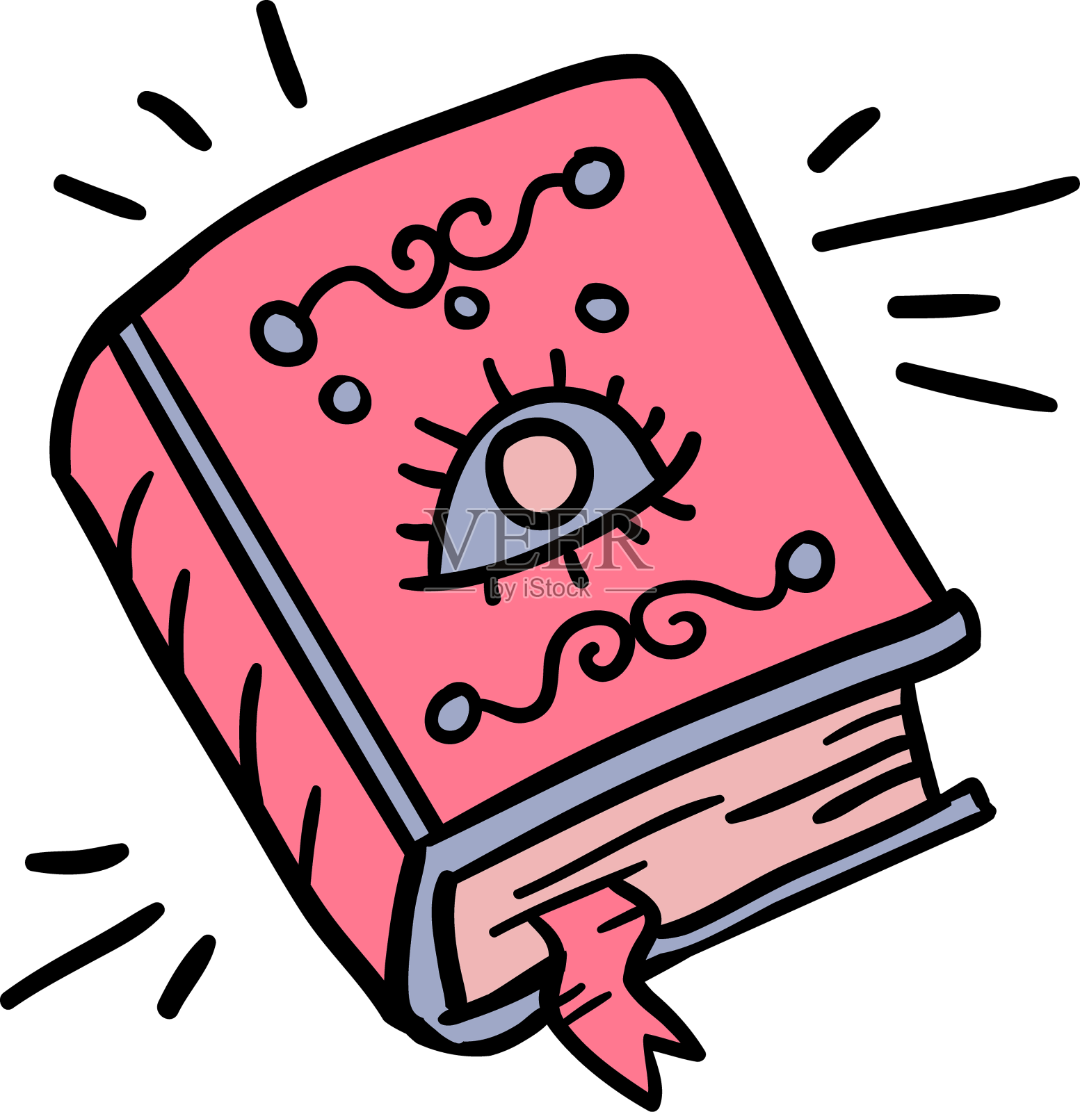 魔法书手绘设计元素图片