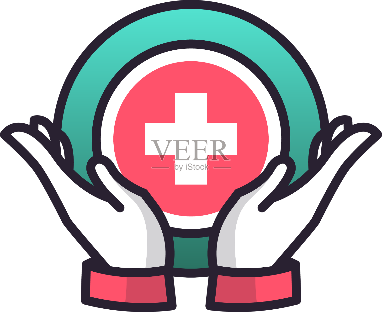 医疗护理双手交叉设计元素图片