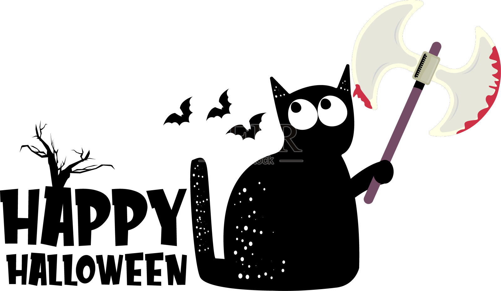 万圣节快乐卡片或黑色横幅设计元素图片