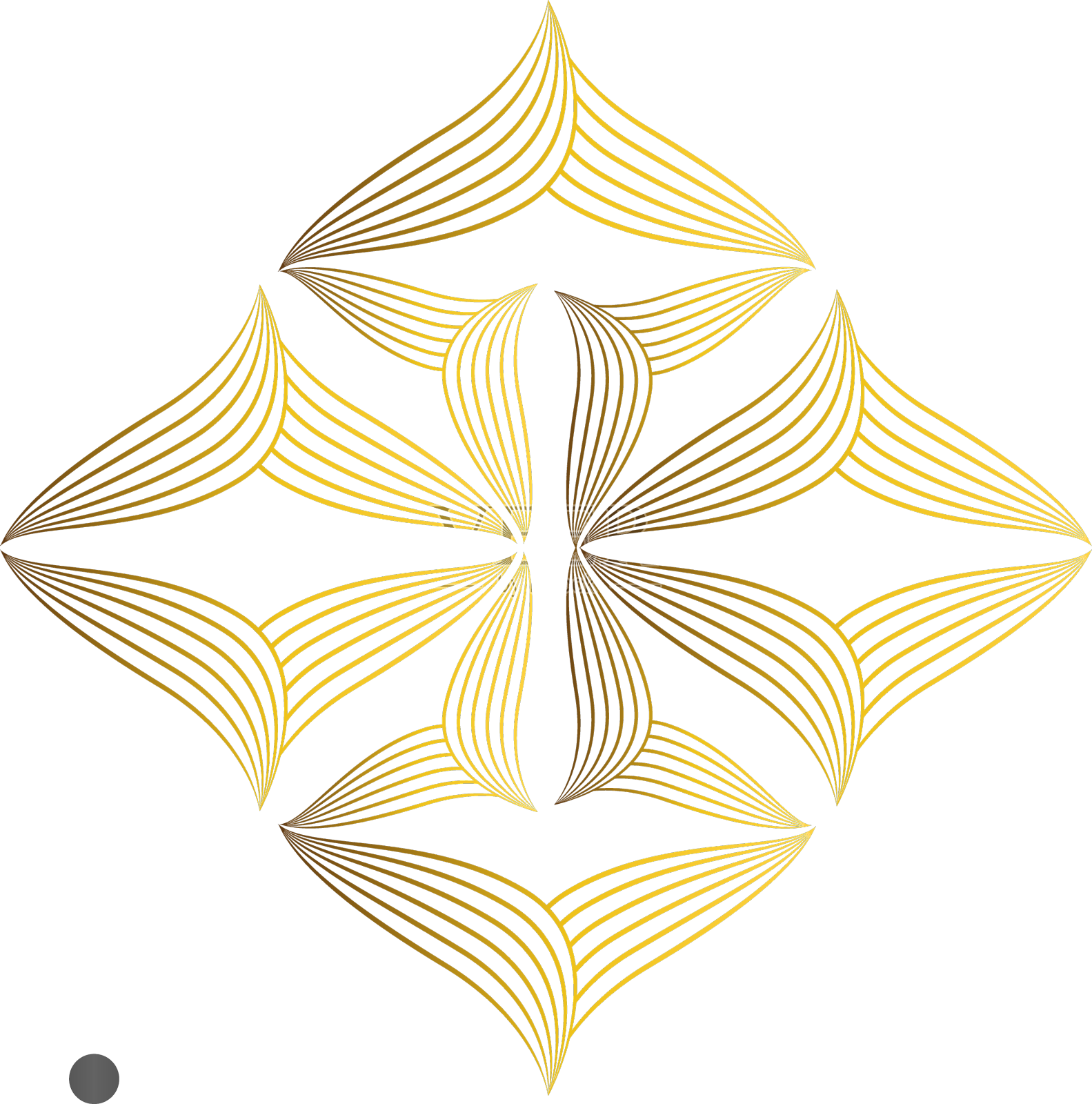 金色花瓣奢华金花装饰设计元素图片