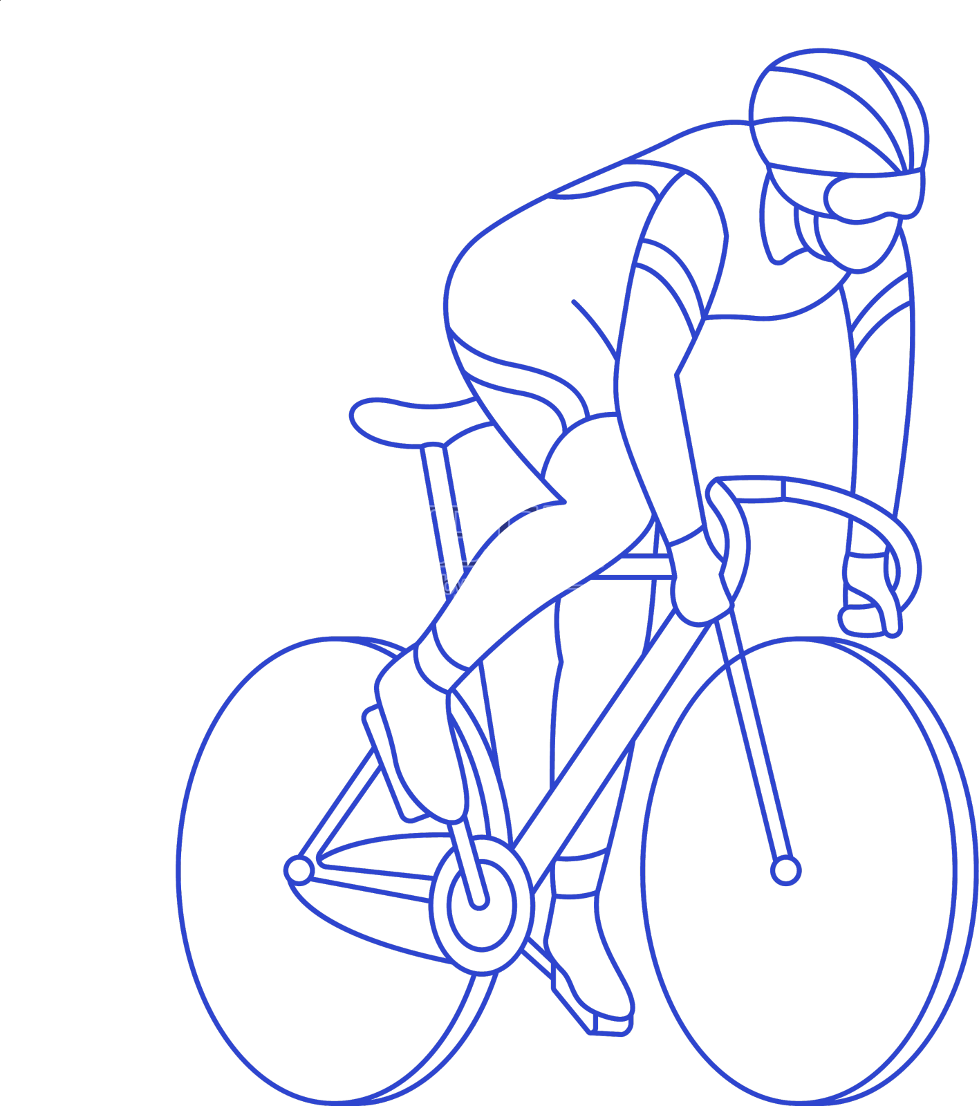 男子自行车泳姿设计元素图片