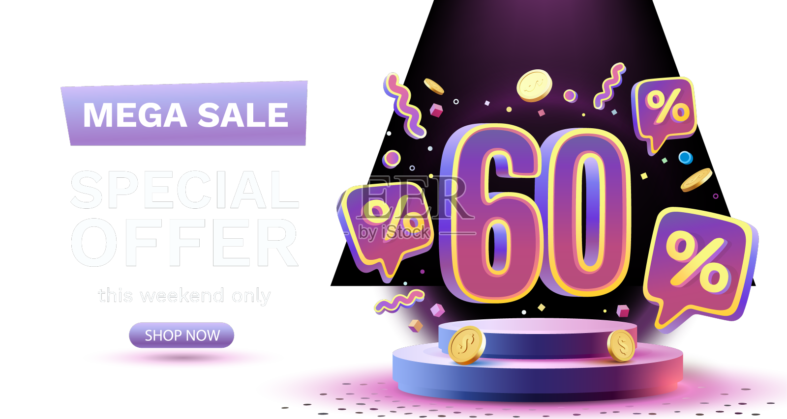 节省报价60折的横幅招牌设计元素图片