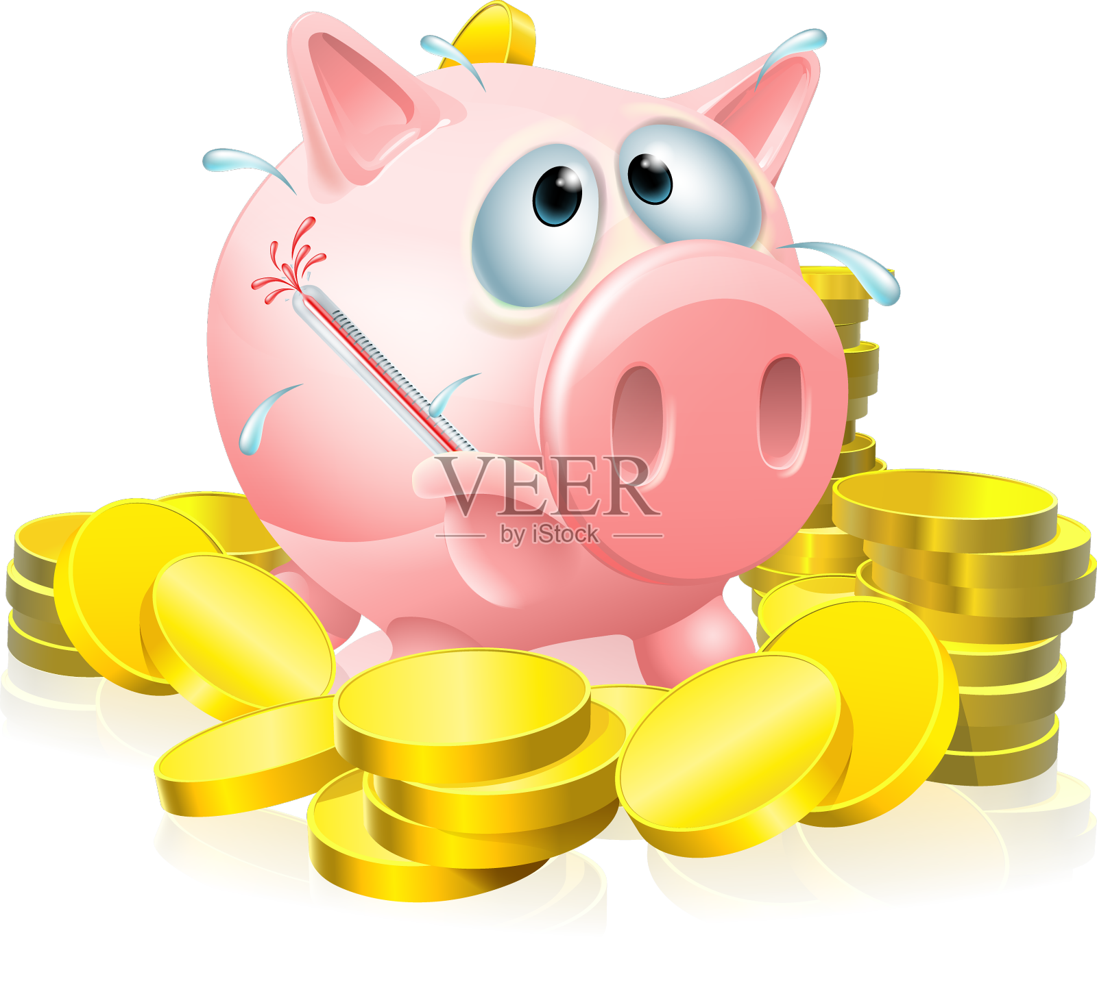 可怜的储蓄罐概念设计元素图片