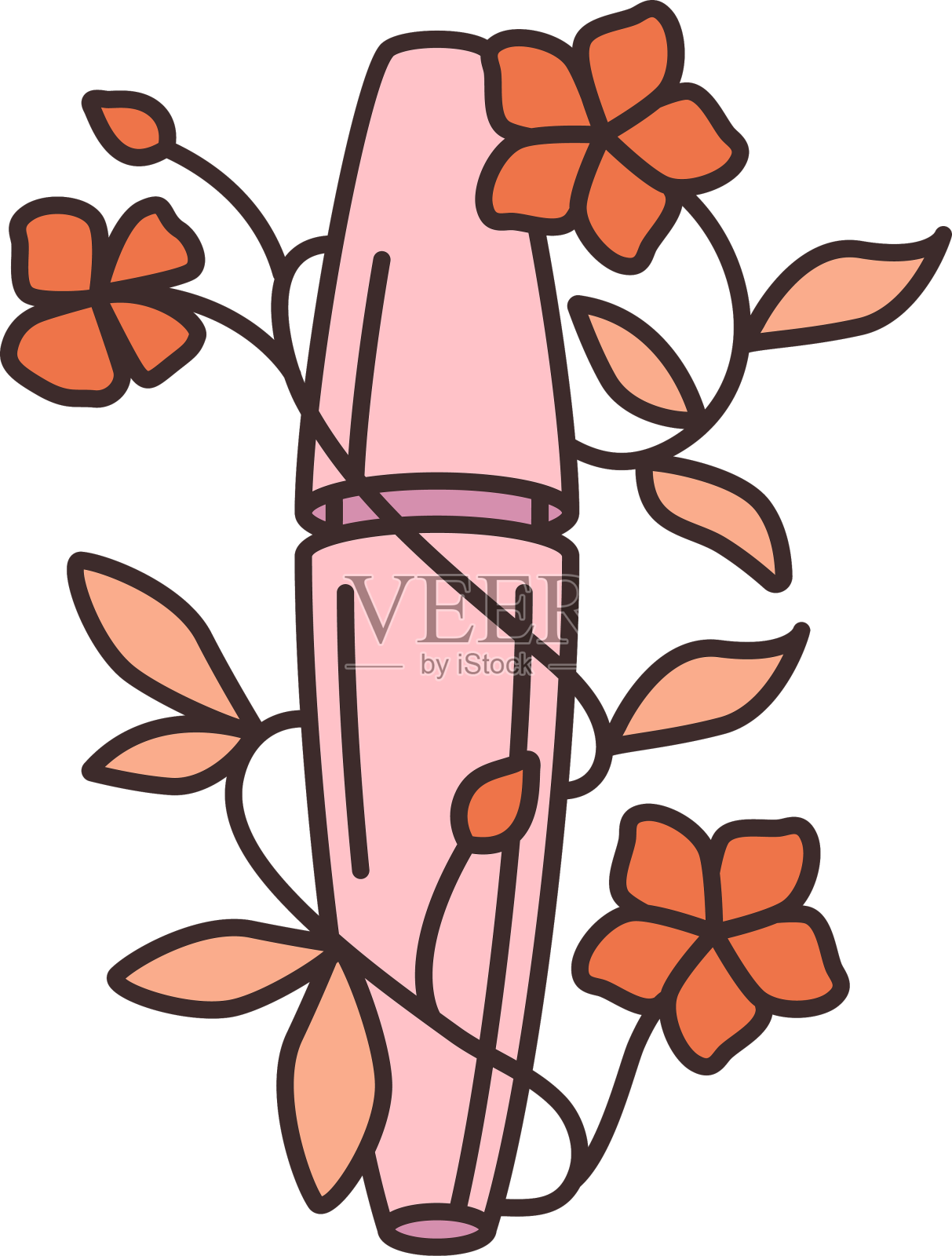 睫毛膏花妆设计元素图片