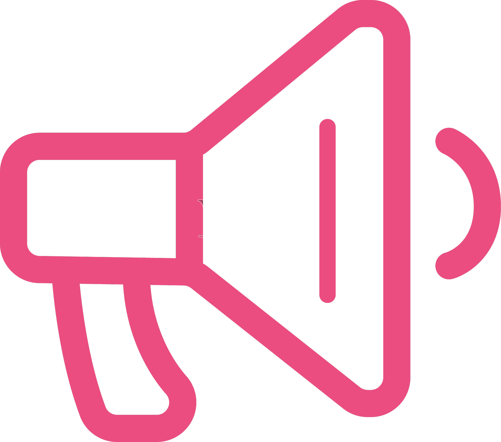 扩音器图标描成粉红色设计元素图片