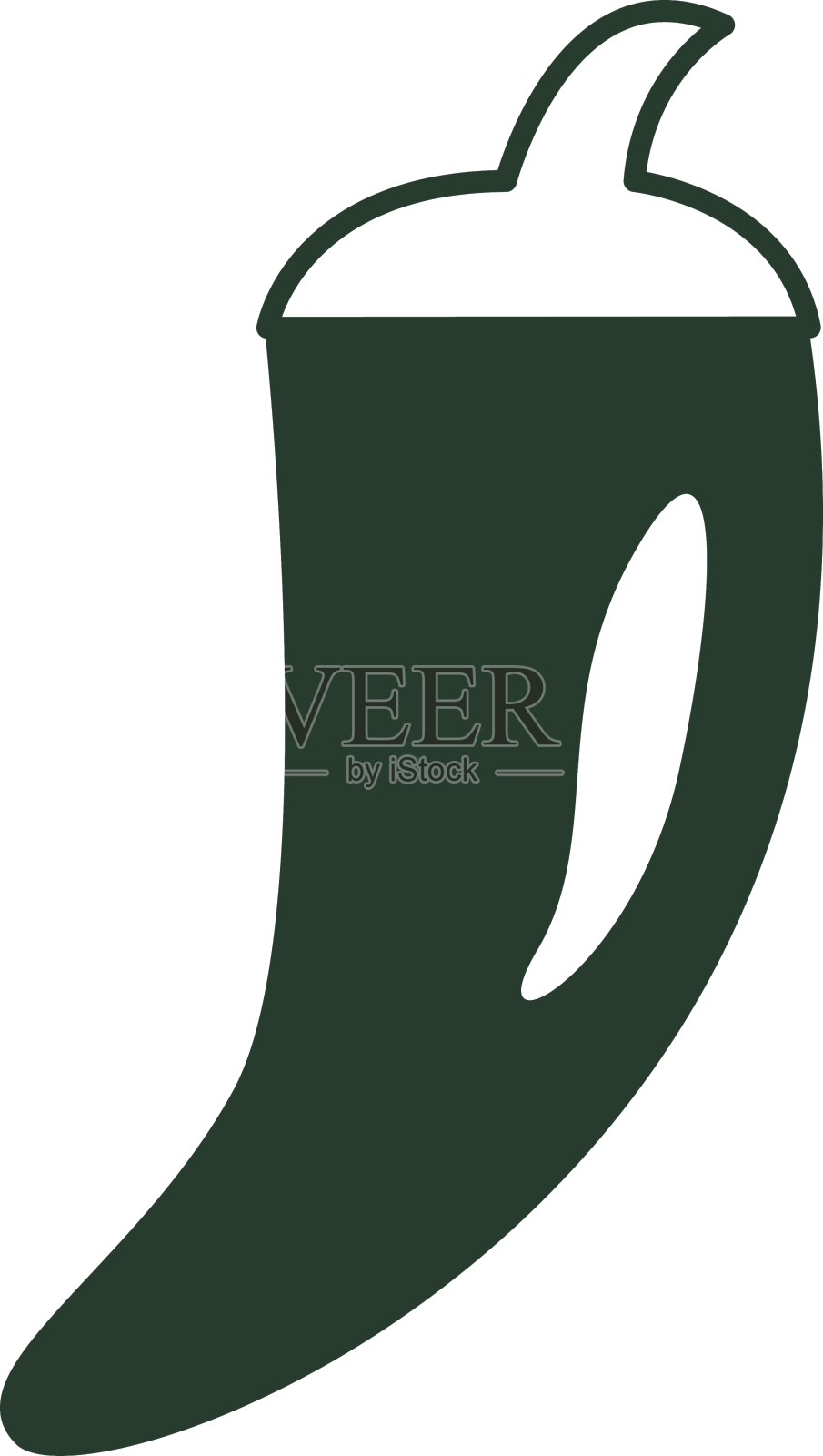 墨西哥辣椒剪影图标设计元素图片