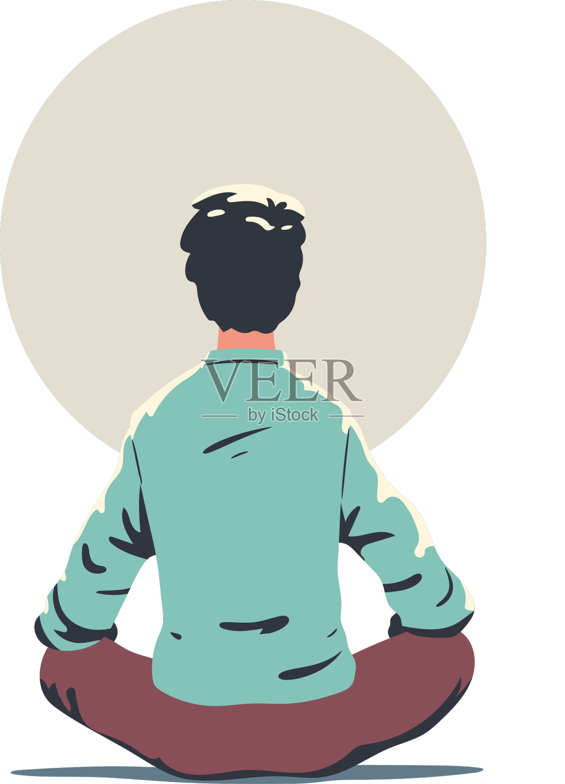 做瑜伽的男人设计元素图片