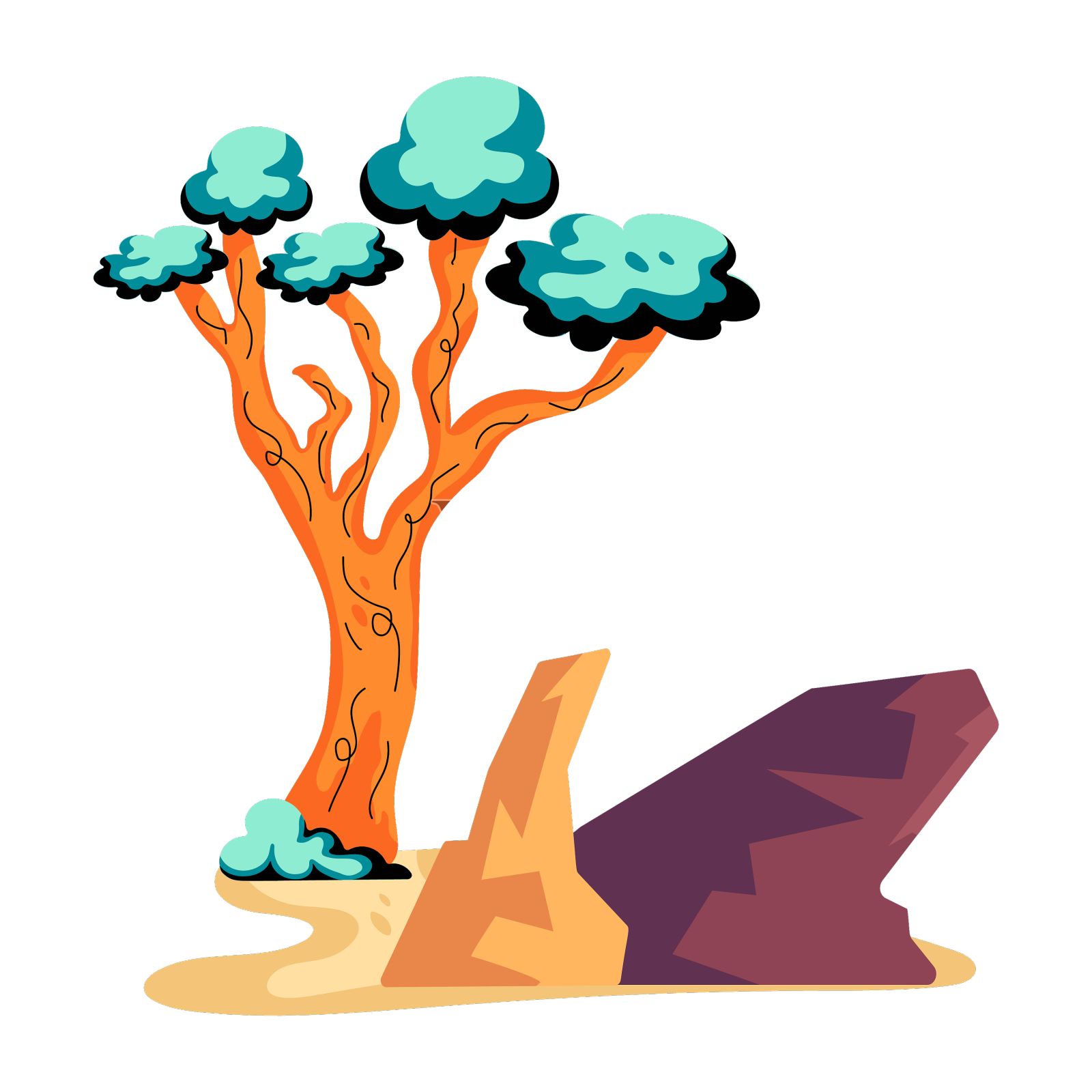 沙漠地区设计元素图片