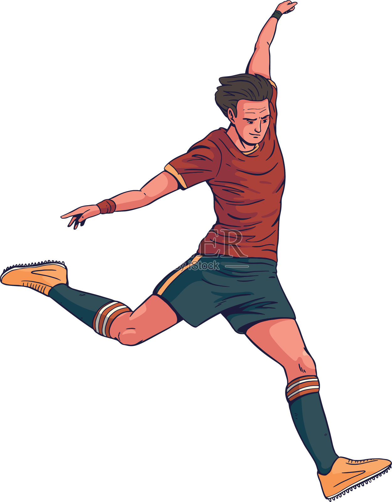 男足球运动员角色设计元素图片