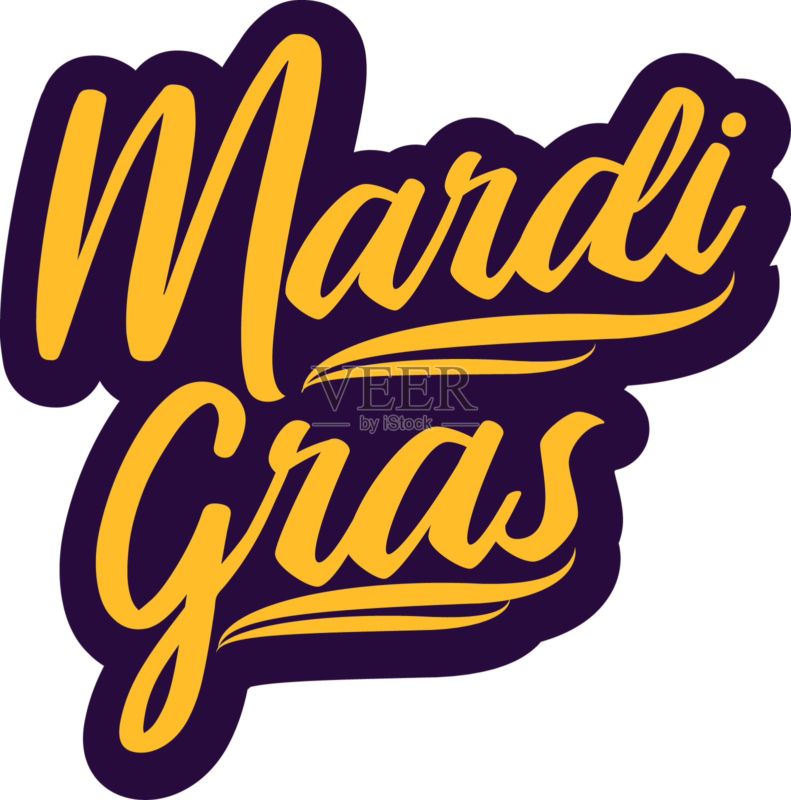 狂欢节复古字体设计元素图片