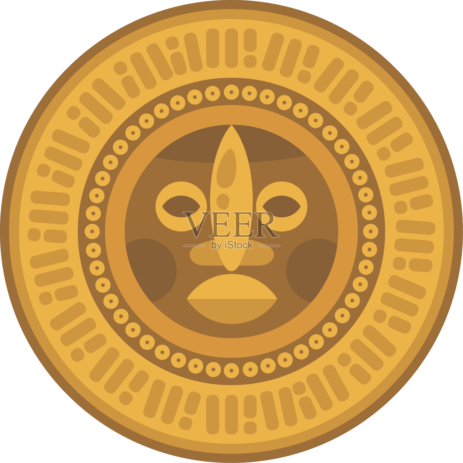 玛雅人的硬币设计元素图片