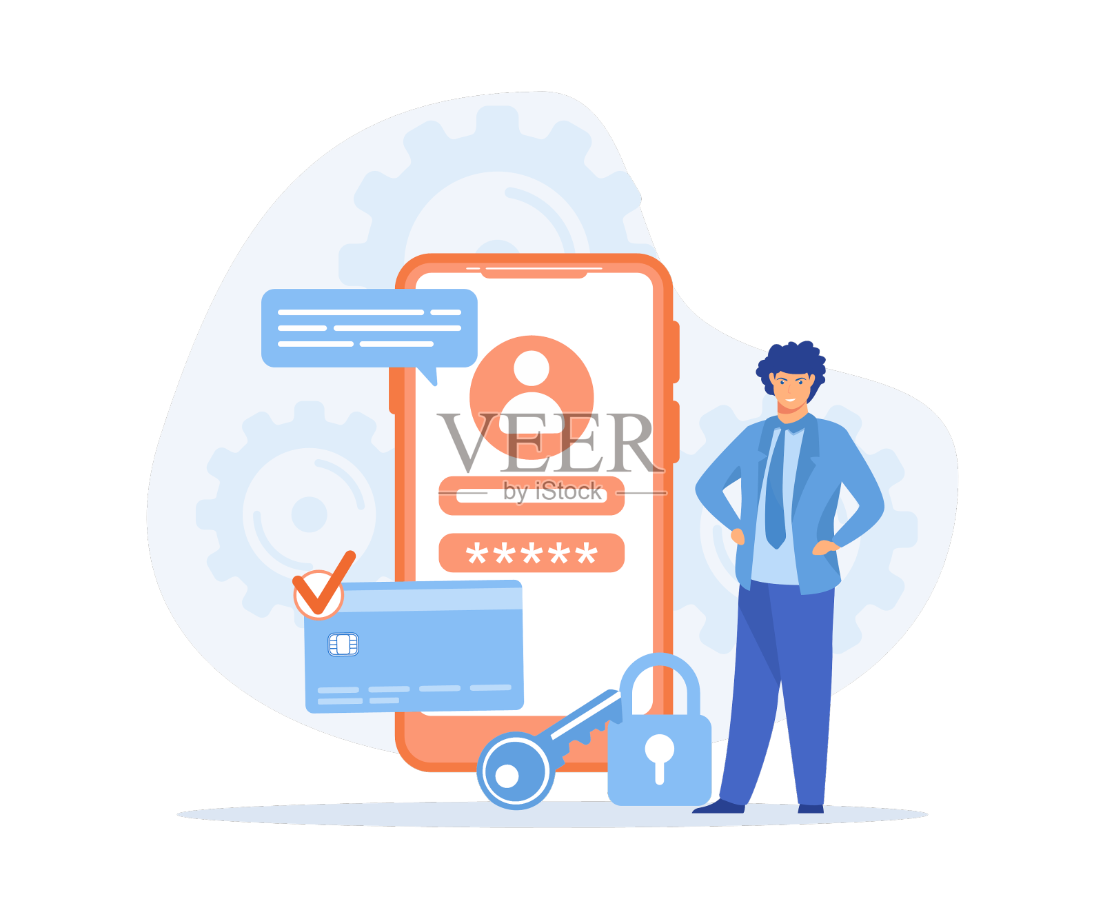 网络安全服务，保护人身安全设计元素图片