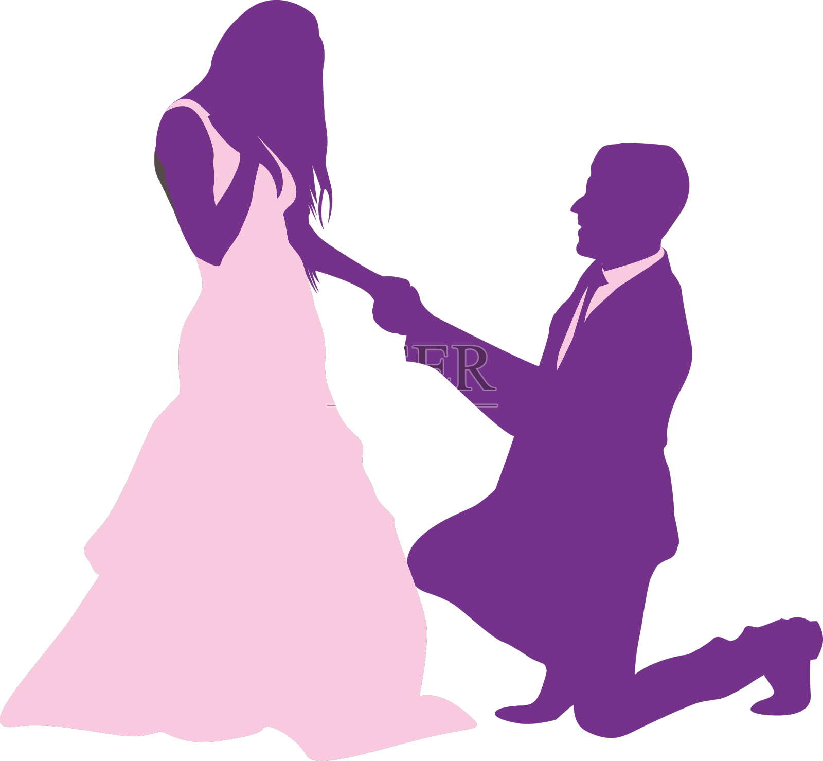 男人向女人求婚设计元素图片