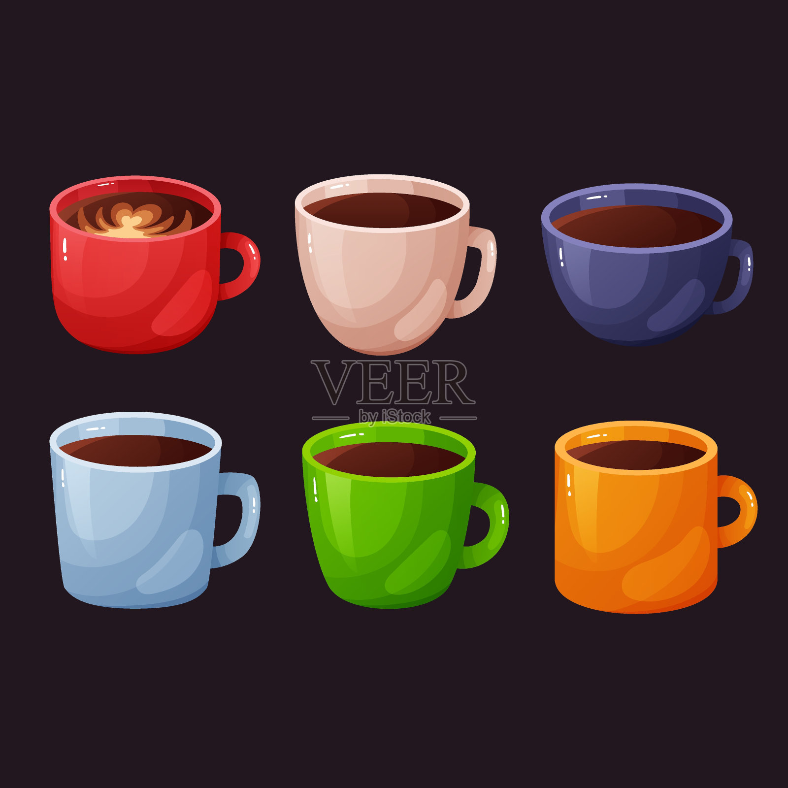 杯子的手插画图片素材