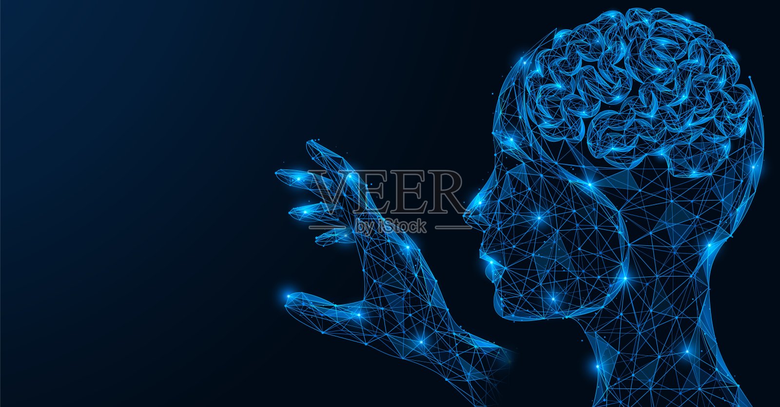 具有人工智能的人形插画图片素材