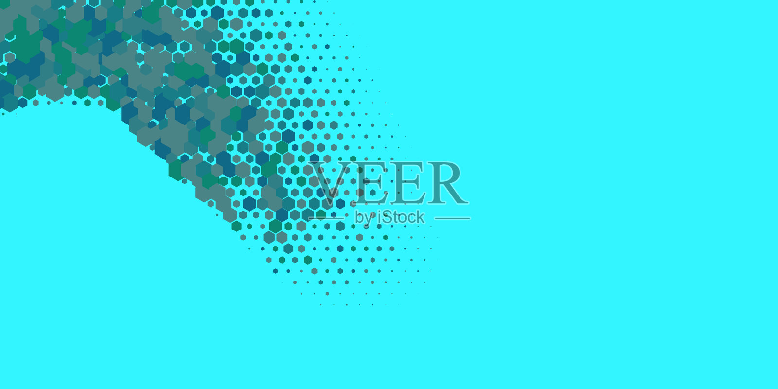 几何多尺寸六边形与多颜色插画图片素材