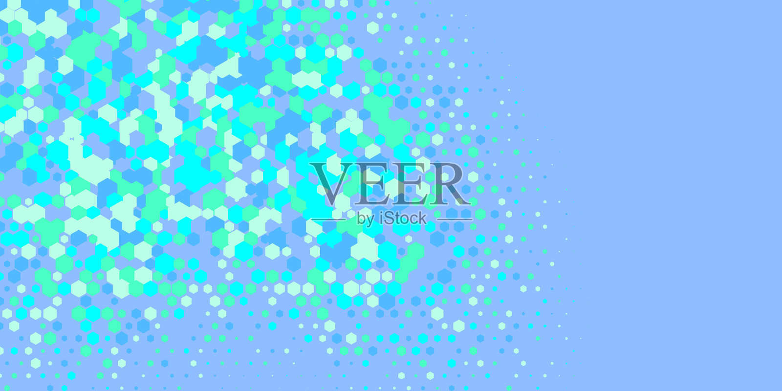 几何多尺寸六边形与多颜色插画图片素材