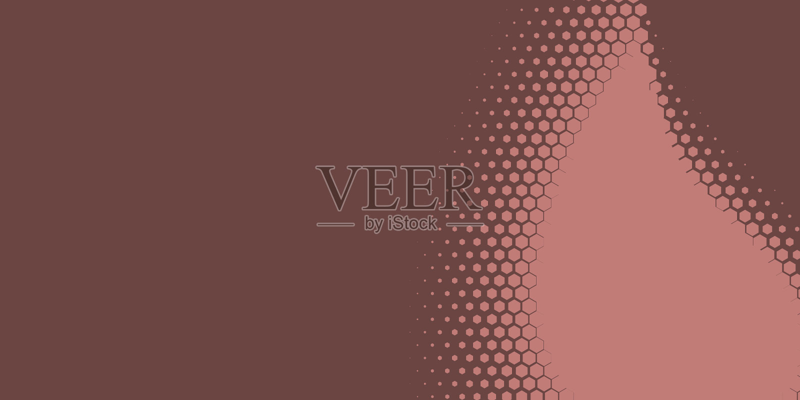 几何抽象六边形二色背景插画图片素材