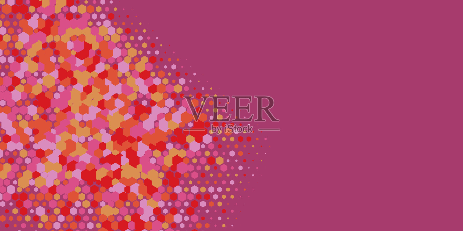 几何多尺寸六边形与多颜色插画图片素材