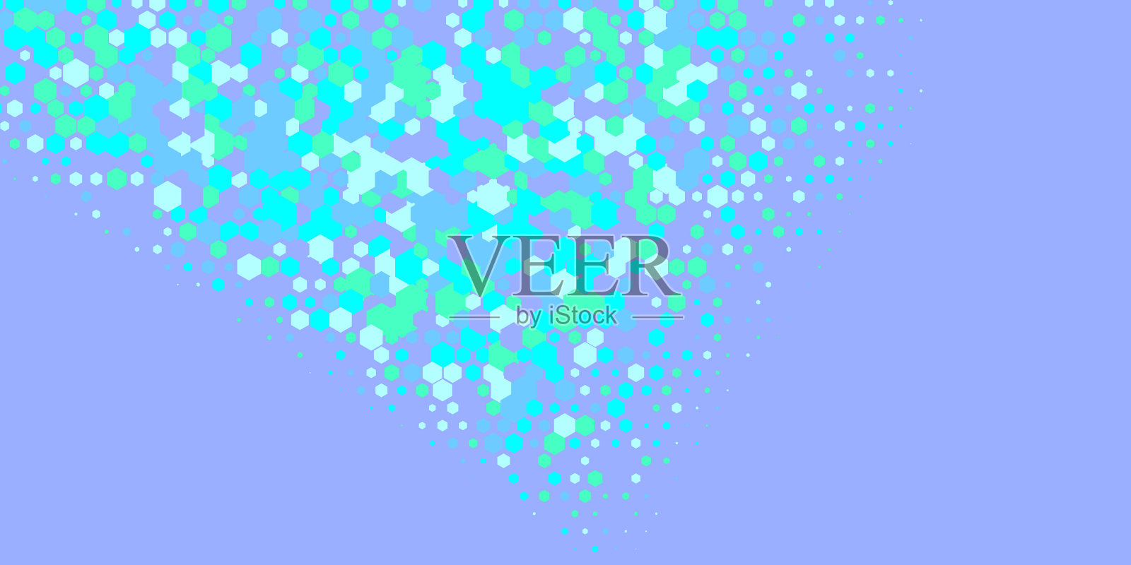 几何多尺寸六边形与多颜色插画图片素材