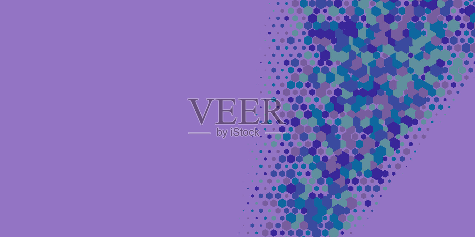 几何多尺寸六边形与多颜色插画图片素材