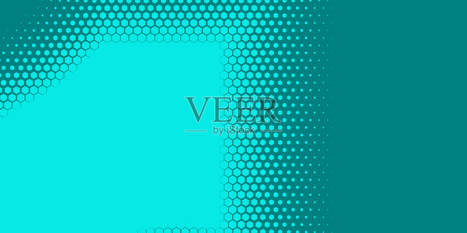 几何抽象六边形二色背景插画图片素材