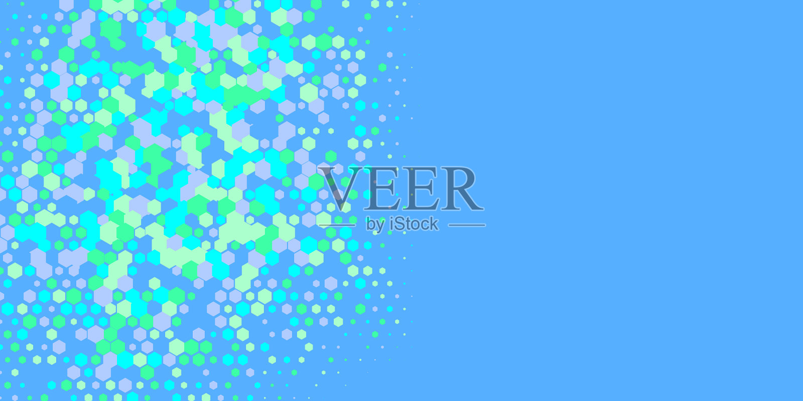 几何多尺寸六边形与多颜色插画图片素材