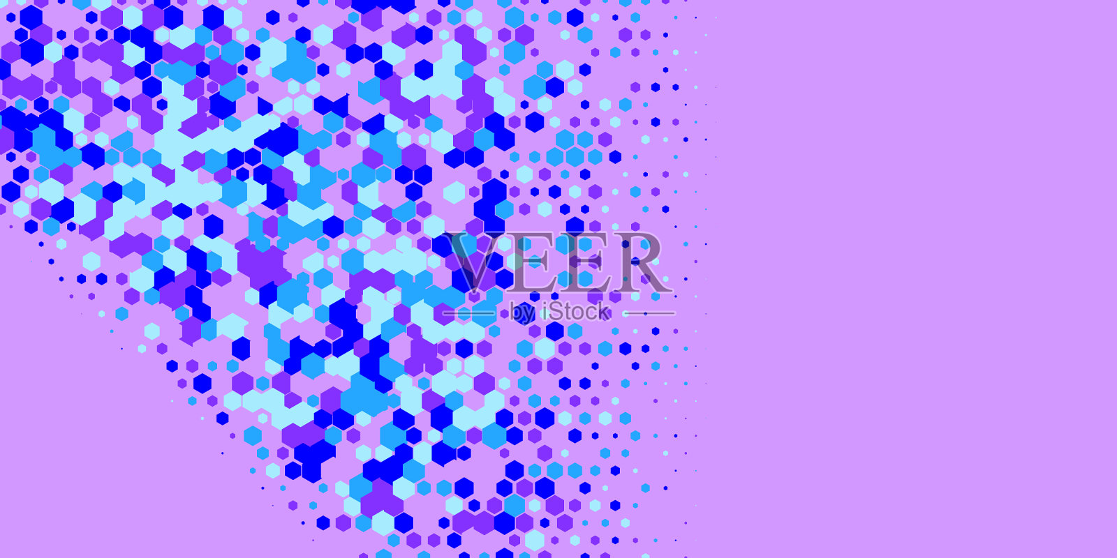 几何多尺寸六边形与多颜色插画图片素材