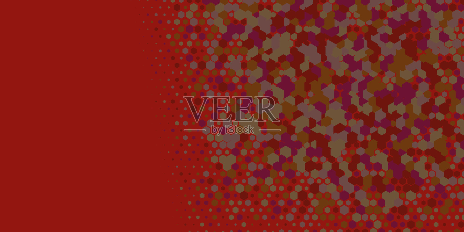 几何多尺寸六边形与多颜色插画图片素材