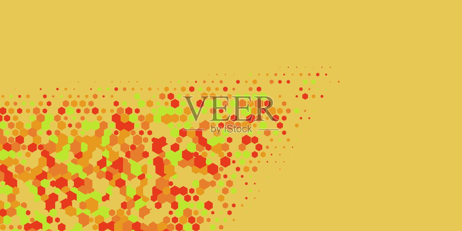 几何多尺寸六边形与多颜色插画图片素材