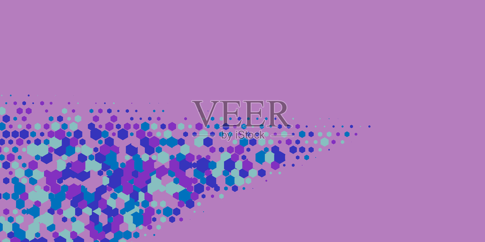 几何多尺寸六边形与多颜色插画图片素材