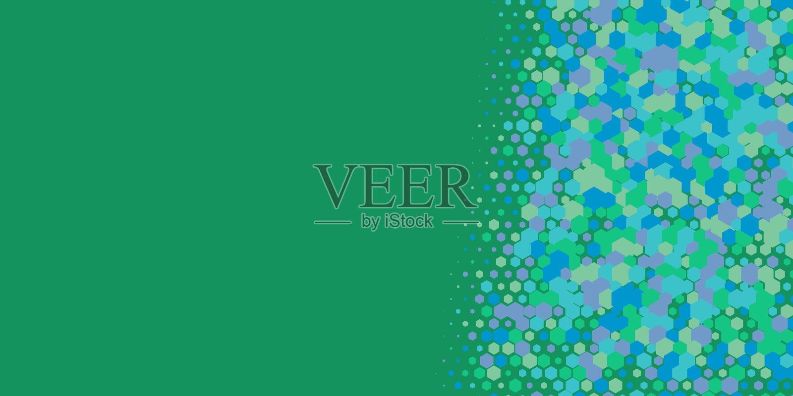 几何多尺寸六边形与多颜色插画图片素材