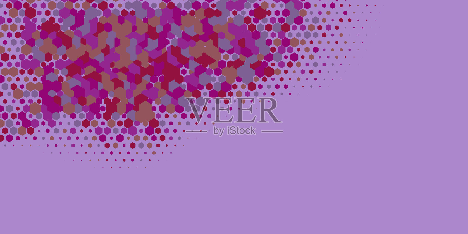 几何多尺寸六边形与多颜色插画图片素材