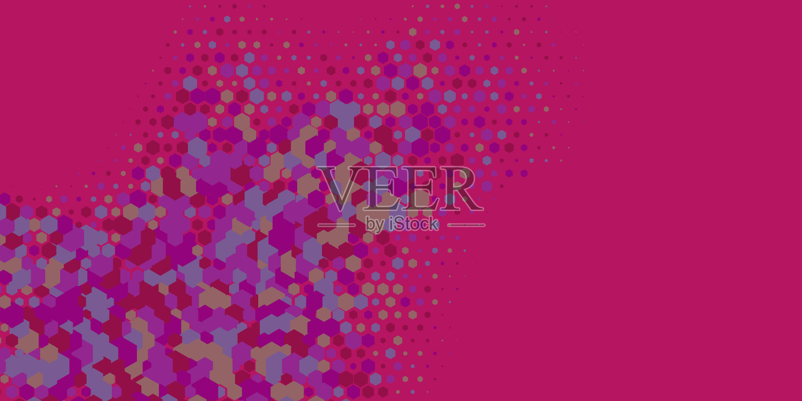 几何多尺寸六边形与多颜色插画图片素材