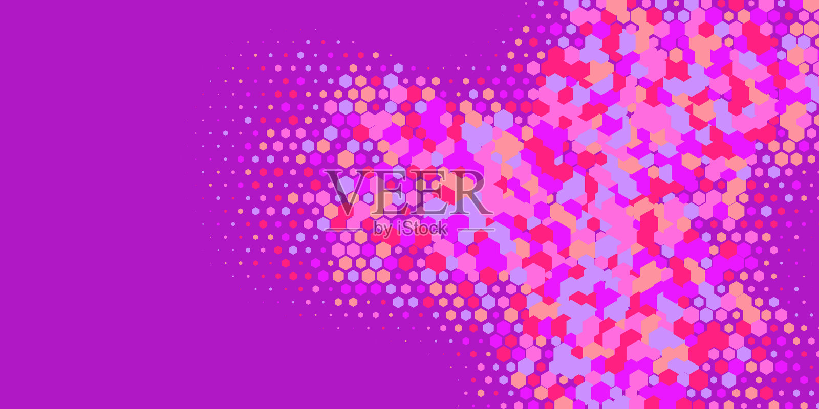 几何多尺寸六边形与多颜色插画图片素材