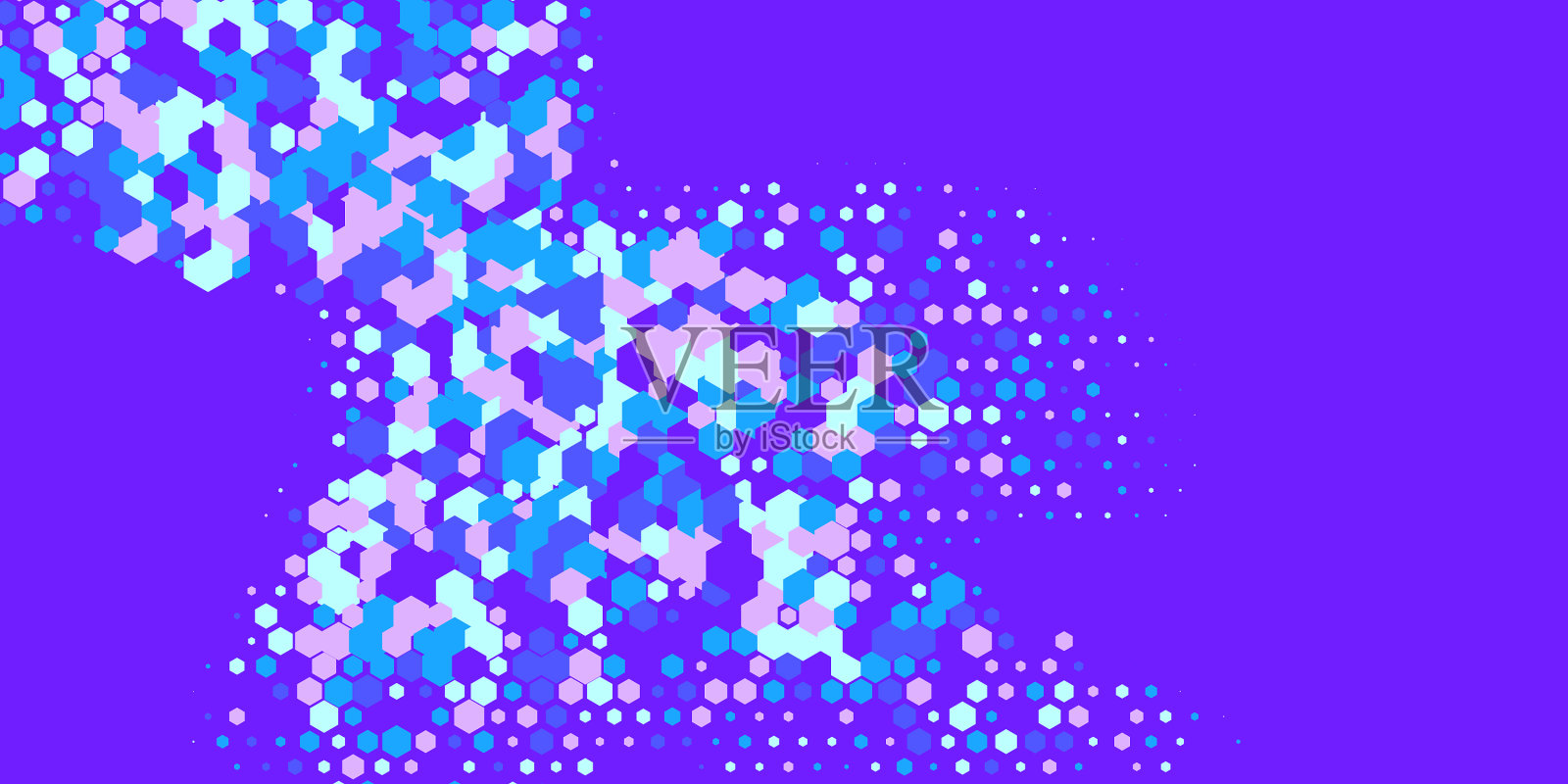 几何多尺寸六边形与多颜色插画图片素材