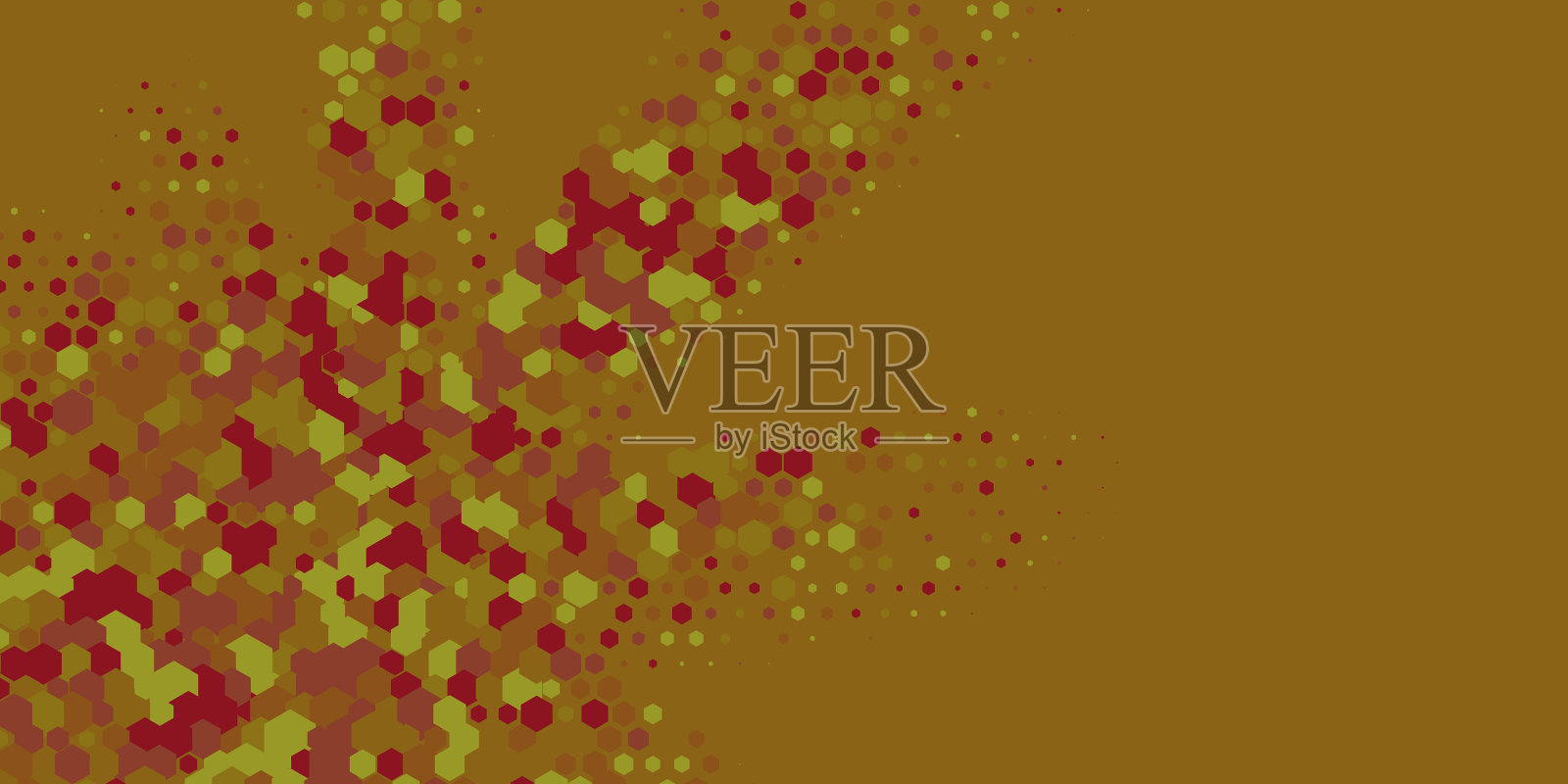 几何多尺寸六边形与多颜色插画图片素材