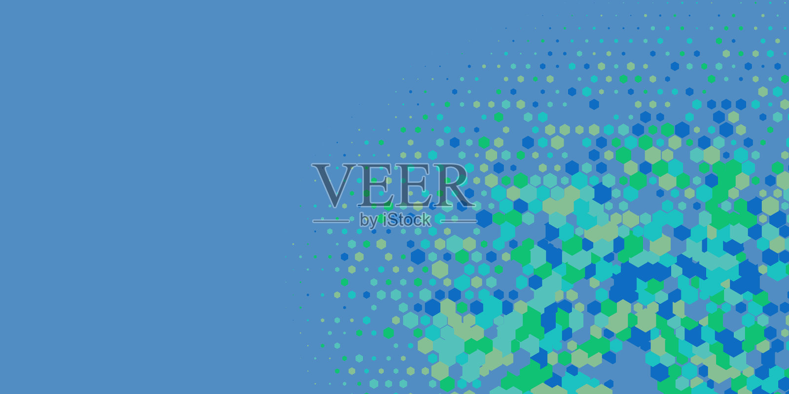 几何多尺寸六边形与多颜色插画图片素材