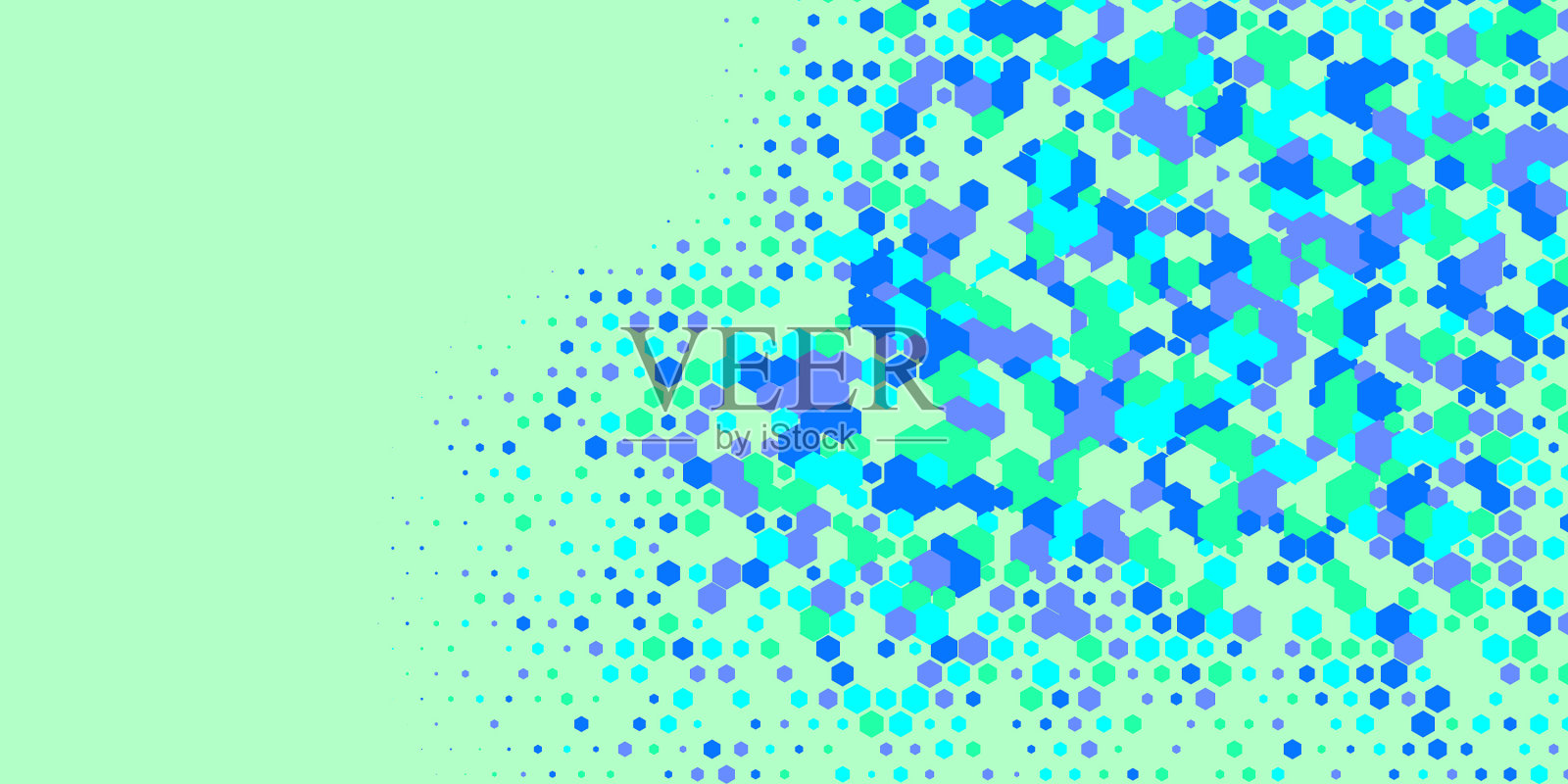 几何多尺寸六边形与多颜色插画图片素材