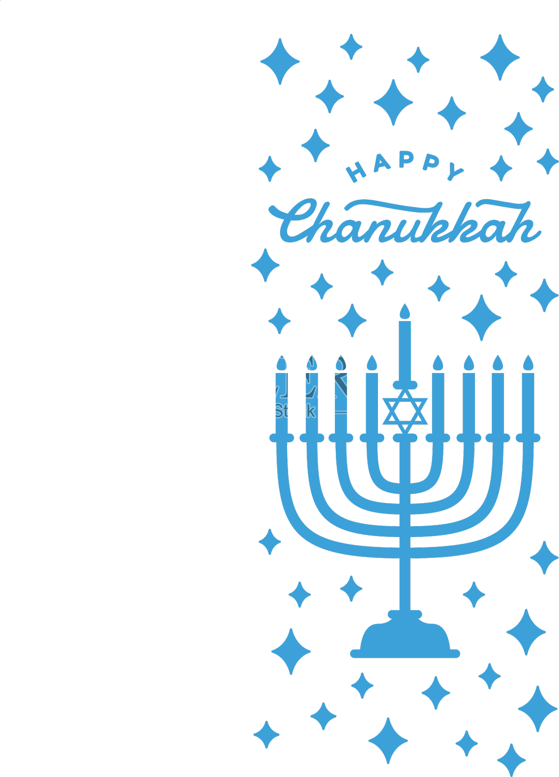 光明节烛台刻字徽章设计元素图片