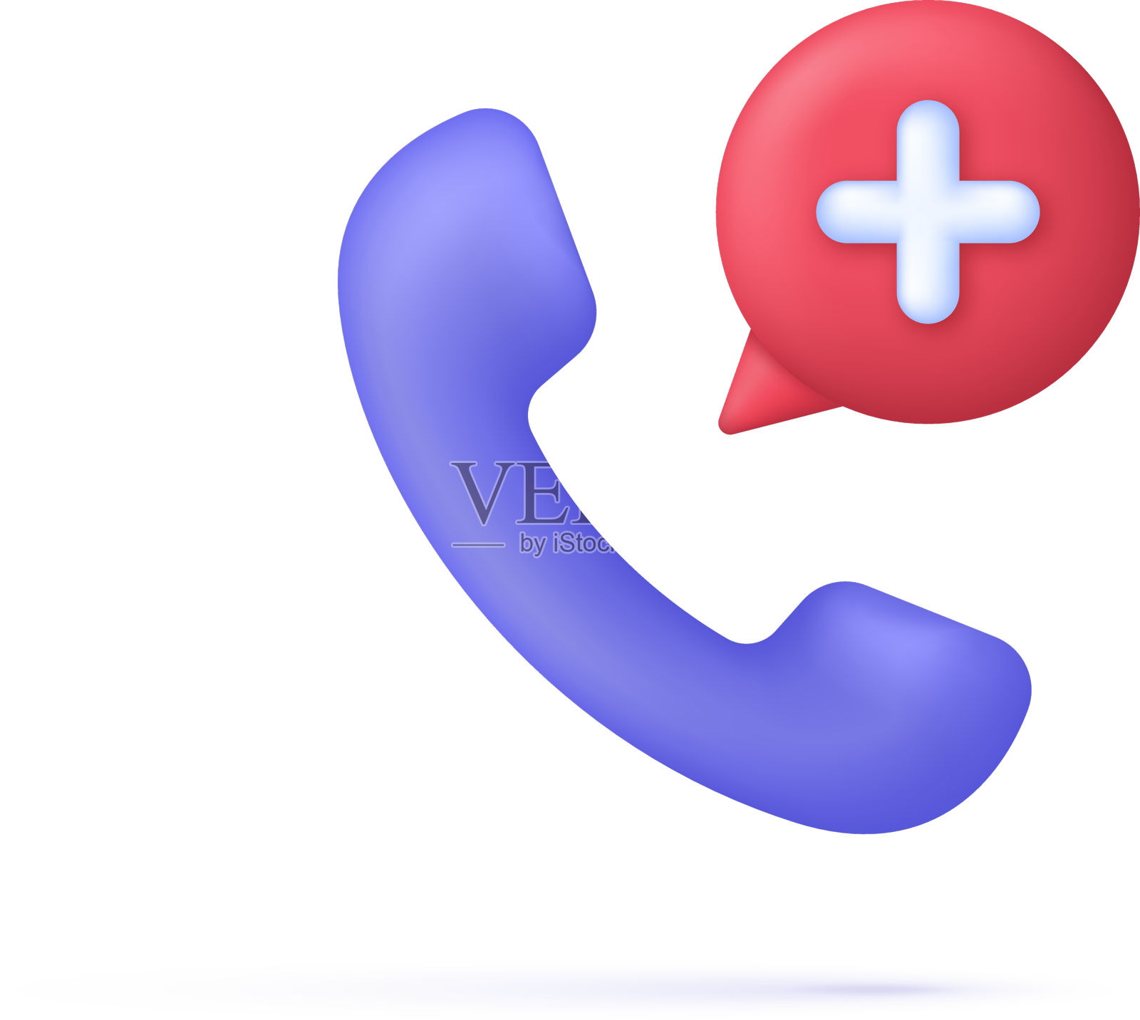 3d医疗电话隔离设计元素图片