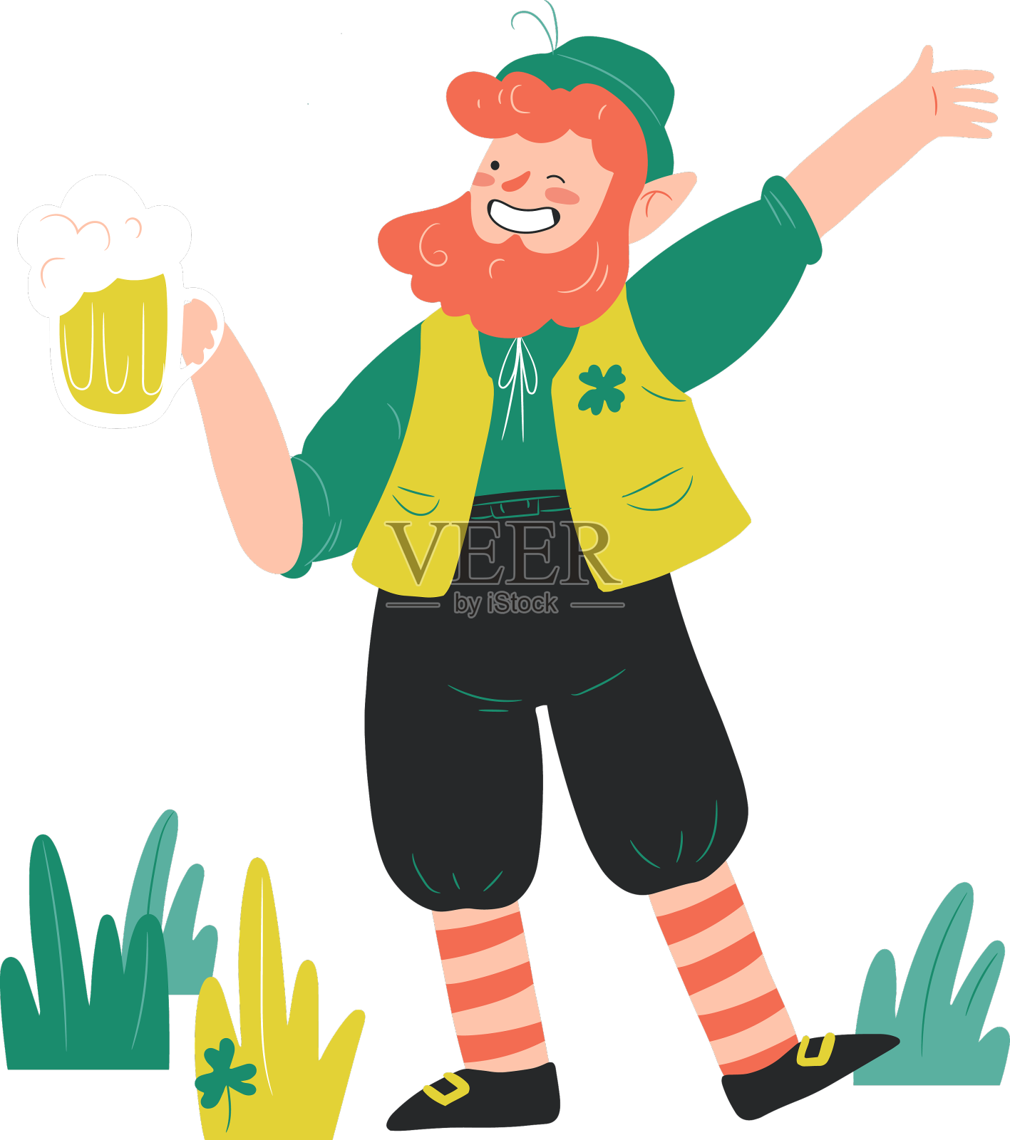 快乐的人，圣帕特里克设计元素图片