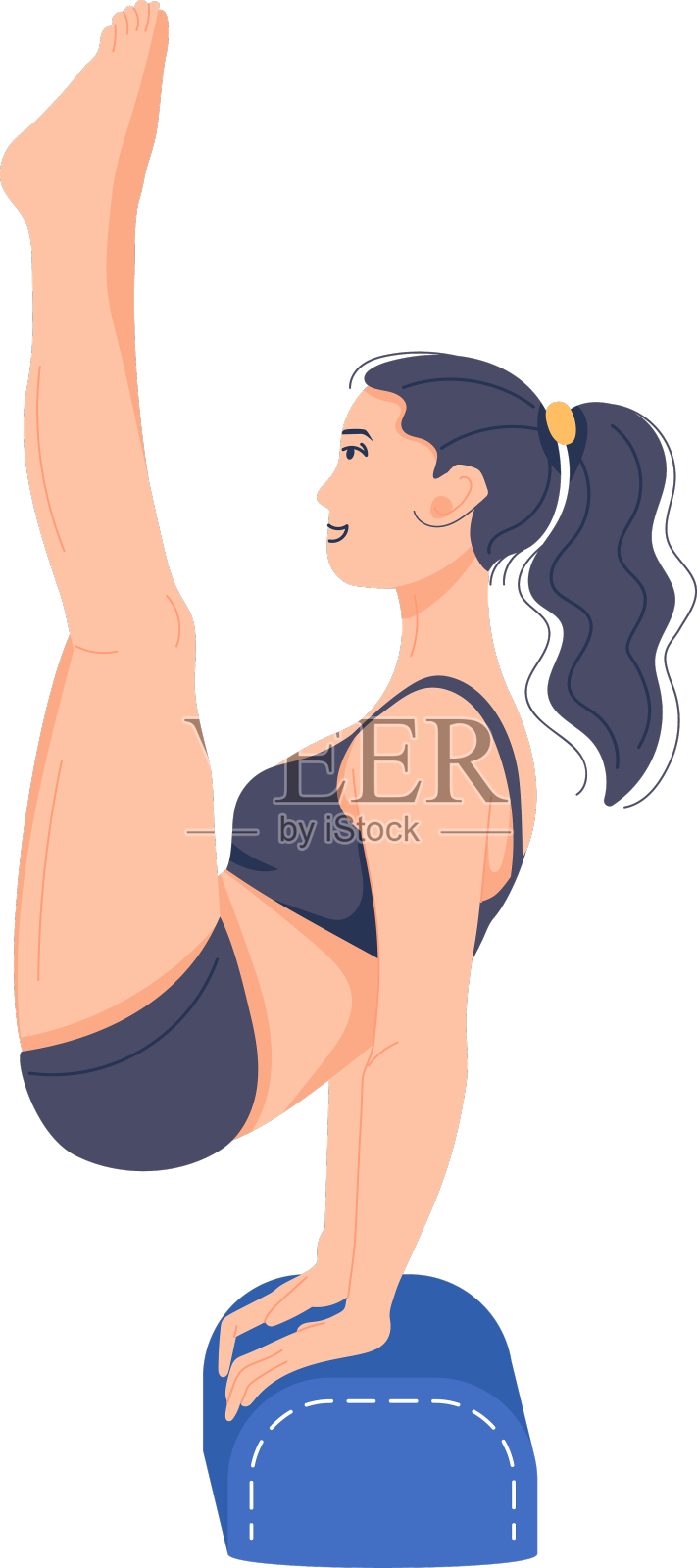 体操运动员的平衡设计元素图片